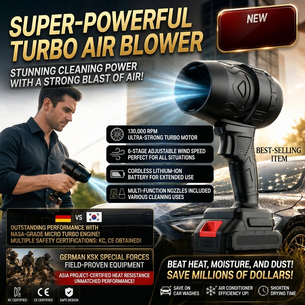 Wireless Lithium Battery Storm Blower, High-Power Rechargeable Blower, Industrial Dust Cleaner, Industrial Blower Tool Box
