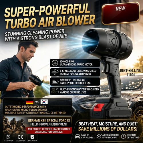 Wireless Lithium Battery Storm Blower, High-Power Rechargeable Blower, Industrial Dust Cleaner, Industrial Blower Tool Box