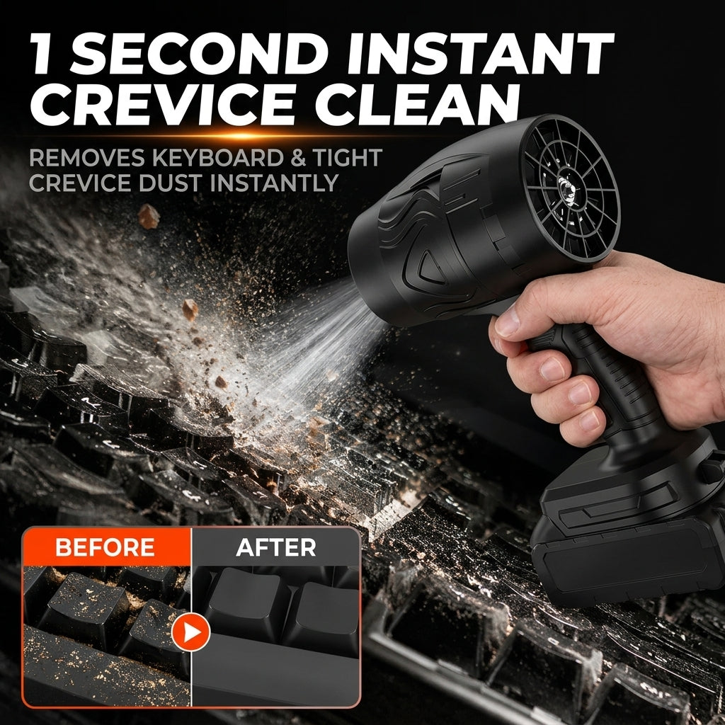 Wireless Lithium Battery Storm Blower, High-Power Rechargeable Blower, Industrial Dust Cleaner, Industrial Blower Tool Box