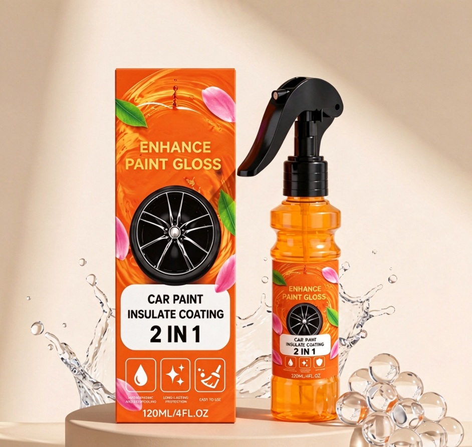 2-in-1 Nano-Coating Spray – Automotive Paint Cleaner, Polisher, Restorer, and Protective Sealant for Daily Maintenance