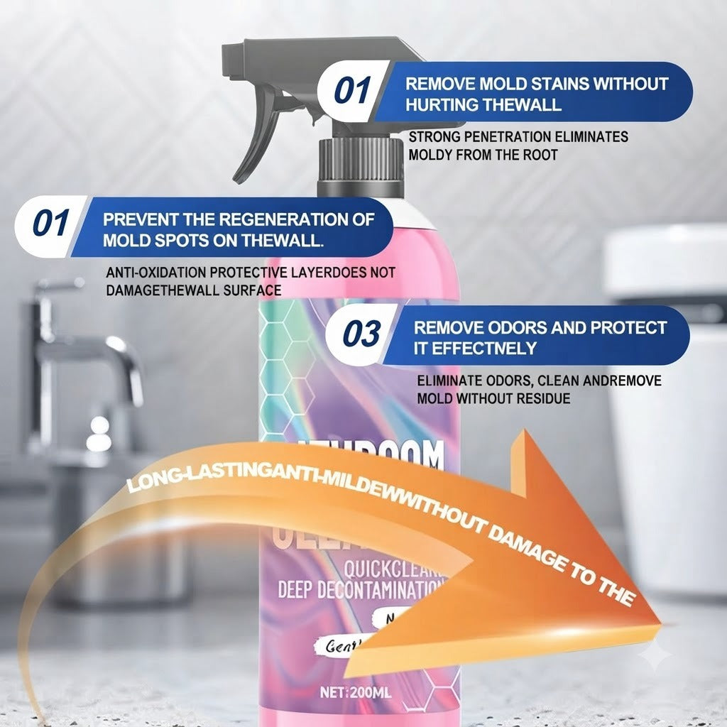 💗LAST DAY SALE 50% OFF💕(300ml) Bathroom Cleaner: Instantly restores shine, no harsh odor.