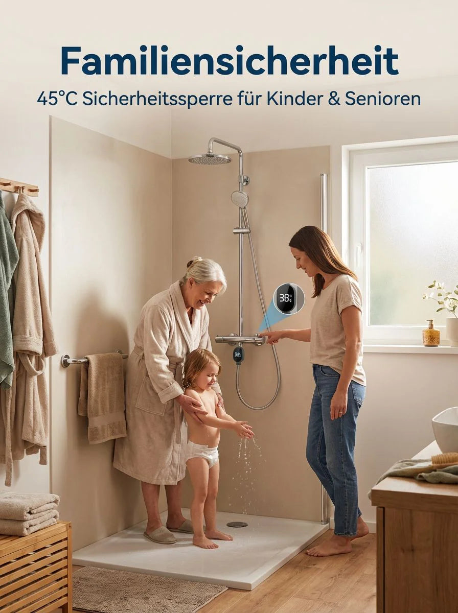 🚿 Duschthermometer – Sofortige Temperaturanzeige, wasserdicht & einfache Installation für mehr Sicherheit beim Duschen