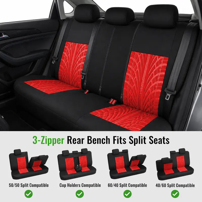 Universal car seat covers for 5-seater vehicles