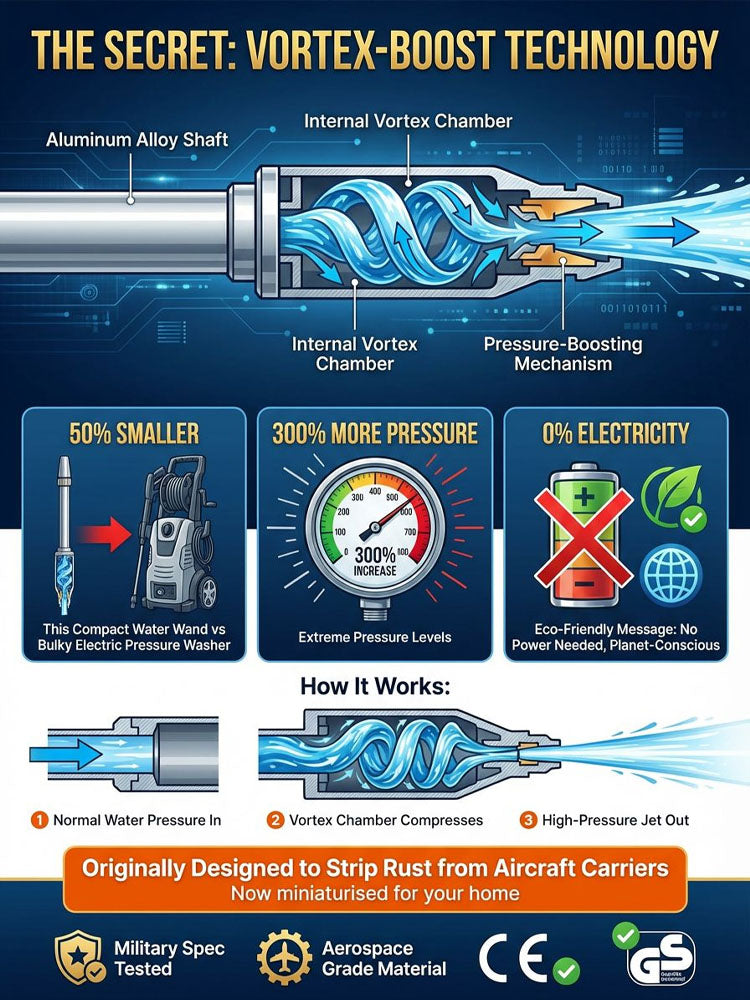 Turn Your Garden Hose into a Pressure Washer! Patented Booster Tech for Cars, Patios, and Lawns 🚗✨Stress-Free Cleaning: Anti-Backflow Valve & Adjustable Sprayer – Blast Away Grime in Seconds 🌊