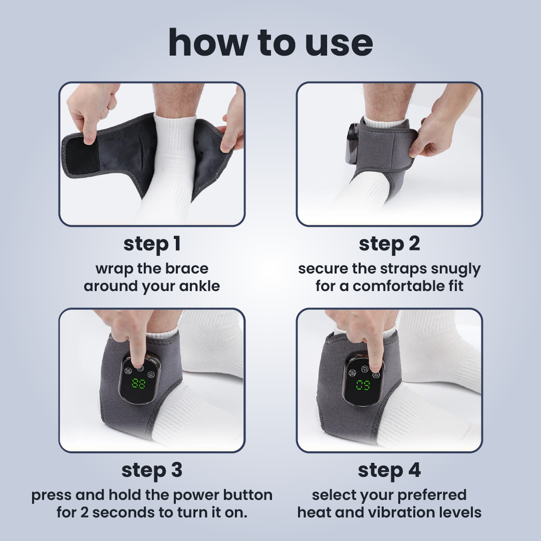 👣 3-in-1 Foot & Ankle Massager – Soothe Pain, Fatigue & Swelling at Home