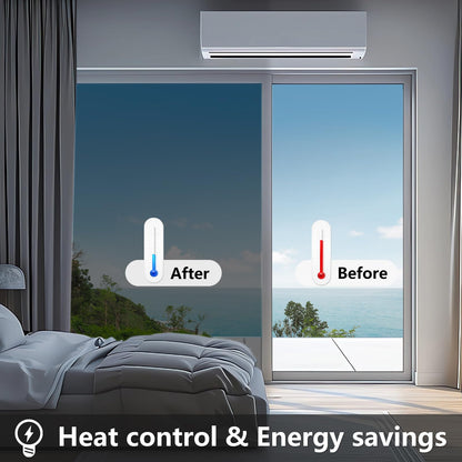 🏠One Way Window Privacy Film Heat Control UV Blocking Mirror Film For Home Privacy And Energy Saving