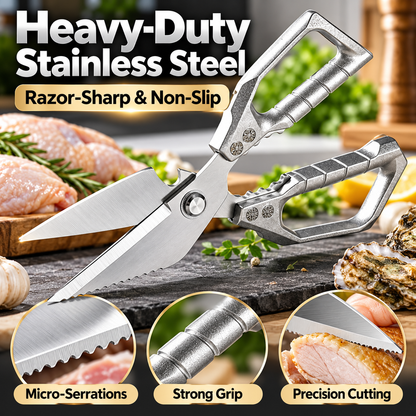🔪🔥 7-in-1 Heavy-Duty Kitchen Shears | Detachable Stainless Steel Food Scissors