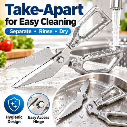 🔪🔥 7-in-1 Heavy-Duty Kitchen Shears | Detachable Stainless Steel Food Scissors