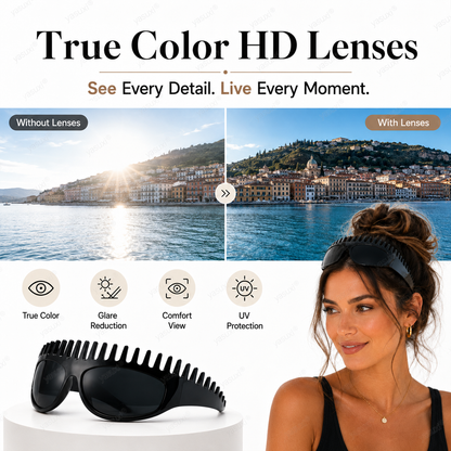 ✨New Fashion Square Sunglasses for Women – Light Luxury, UV Protection, Oversized Frame, Versatile & Streetwear Stylish! 🕶️