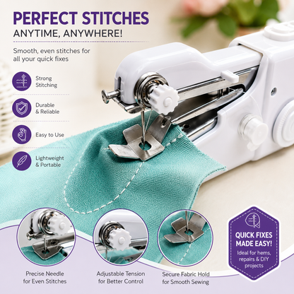 🧵 Stop Paying Tailors with This Palm-Size Handheld Sewing Machine Kit for Quick Clothing Repairs