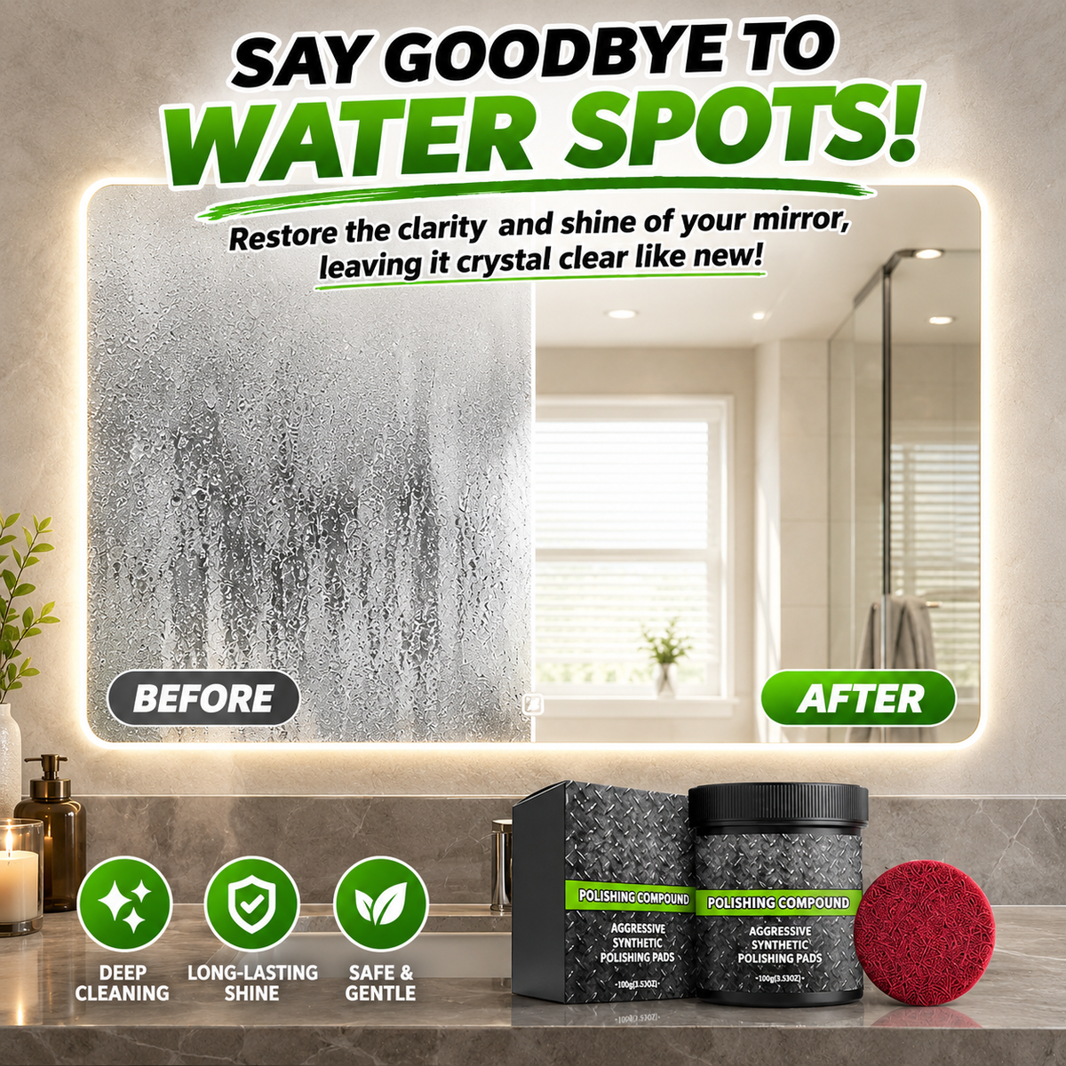🪑Furniture Polishing Paste, Gentle Cleaning, Restoration & Gloss Maintenance, Multi-Material Furniture Care Cream