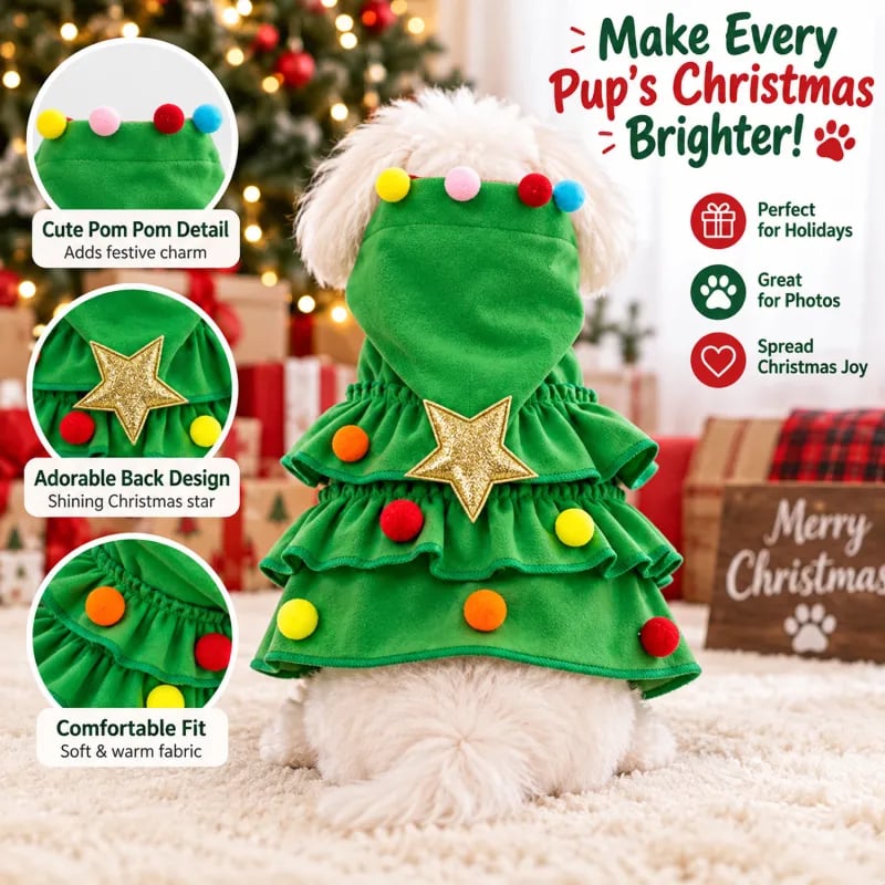 💥50% OFF🎄Christmas Tree Pet Cape🐶