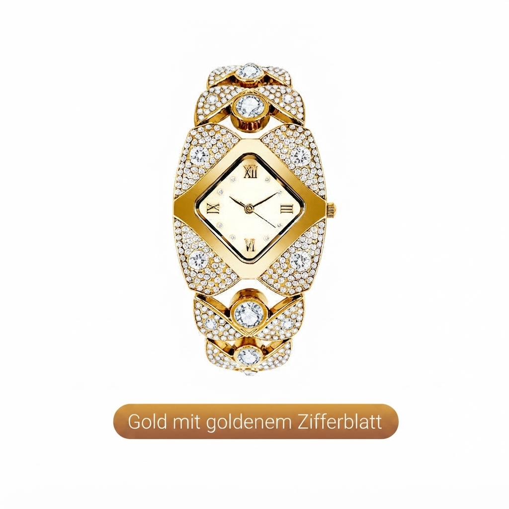 ⏳50% RABATT auf Vintage-Quarzuhr mit Strassbesatz
