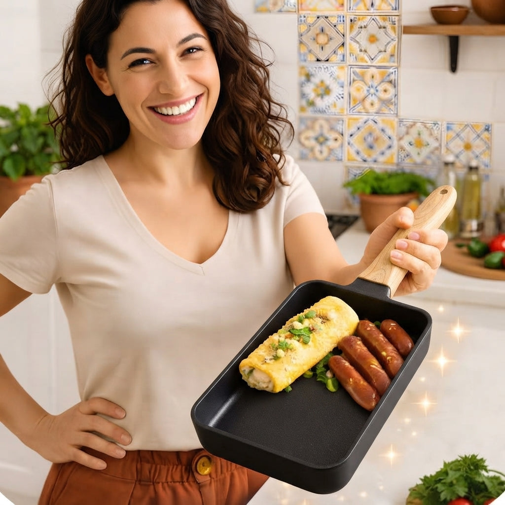 🍳 Multifunctional Stone-Texture Frying Pan | Non-Stick Coating