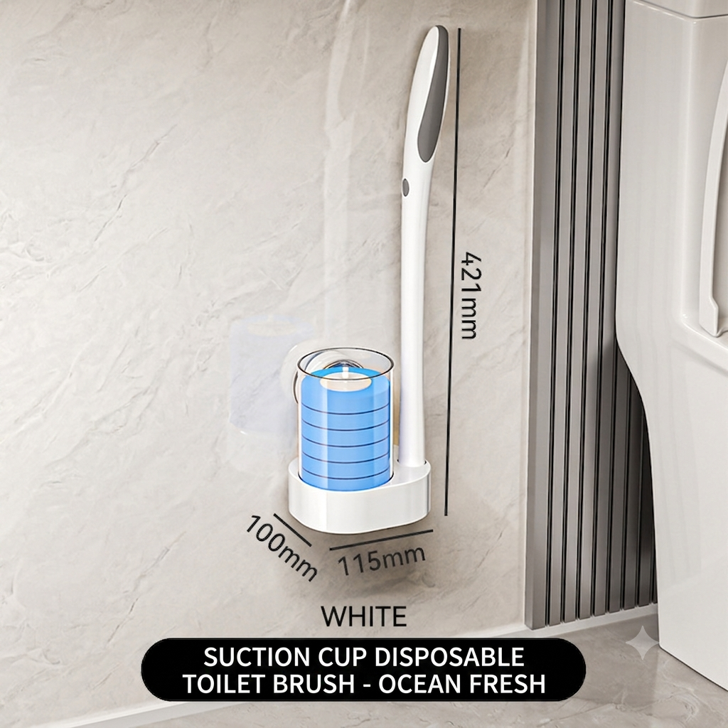 🔥50% OFF Suction Wall Disposable Toilet Brush – 360° No Dead Corner Sanitary Bathroom Cleaner