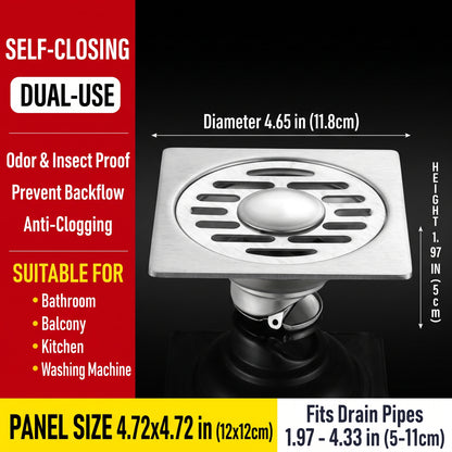 💥50% OFF 🛁Thickened Stainless Steel Anti-Odor & Anti-Pest Floor Drain