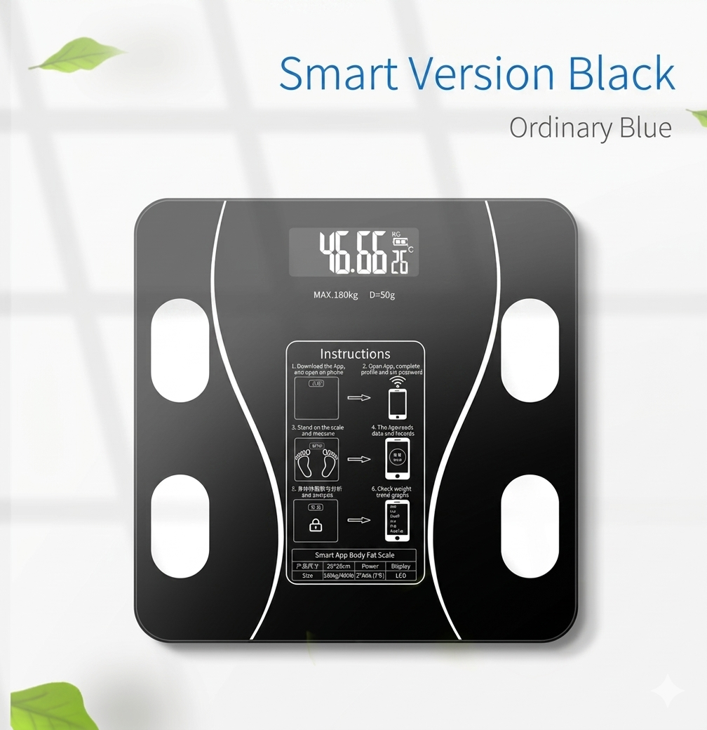 🔥Bluetooth Smart Body Fat Scale｜Track Full Body Data via Phone APP Easily