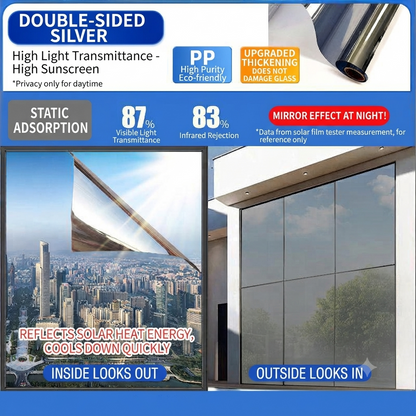 🔥Heat Insulation One Way Anti-Peep Window Film UV Shatter Resistant
