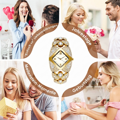 ⏳50% RABATT auf Vintage-Quarzuhr mit Strassbesatz