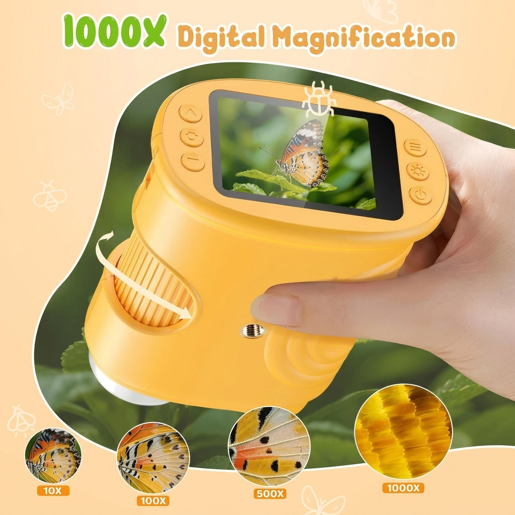 🔥Half Price For Today Only - Children’s Discovery Microscope – High-Definition 1000x Magnification: Begin Your Child’s Journey of Exploration