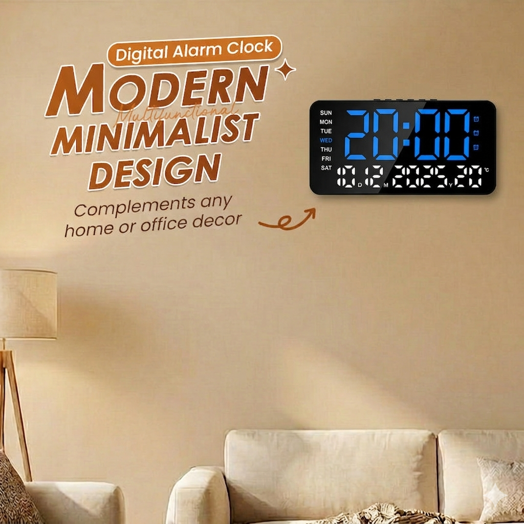 Multifunctional Digital Alarm Clock for Home & Office