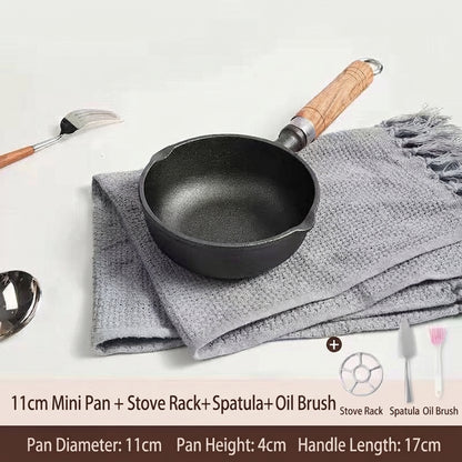 🍳 4.3-Inch Pre-Seasoned Cast Iron Mini Saucepan
