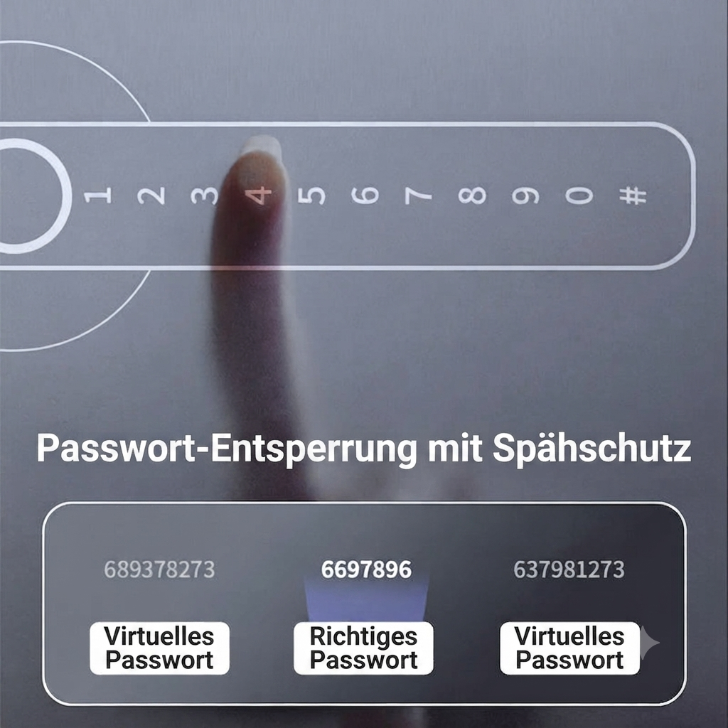 🔥50 % Rabatt🔥 Intelligenter Türgriff mit Fingerabdrucksensor und Bluetooth-App-Steuerung📱🔒