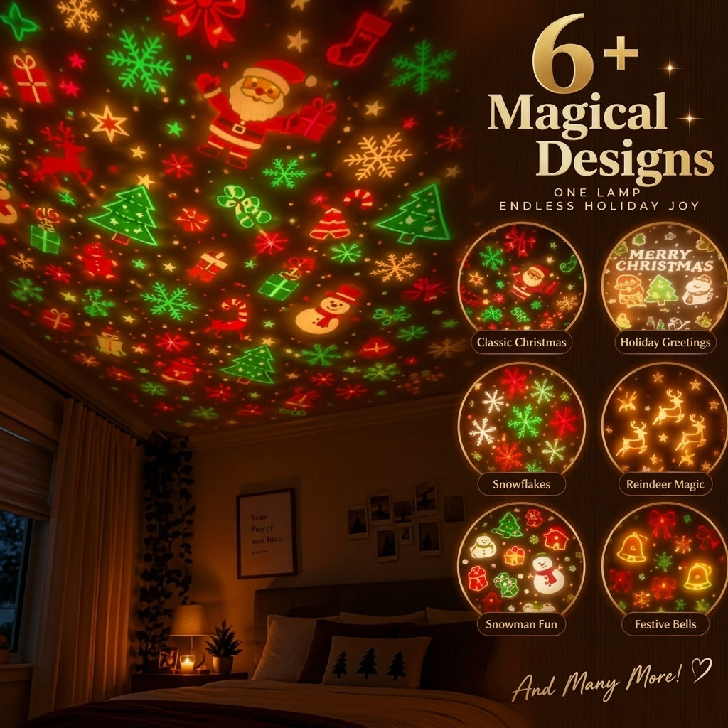 🎄✨Limited-time 50% off! 6 Christmas scenes. 1 magical lamp.✨