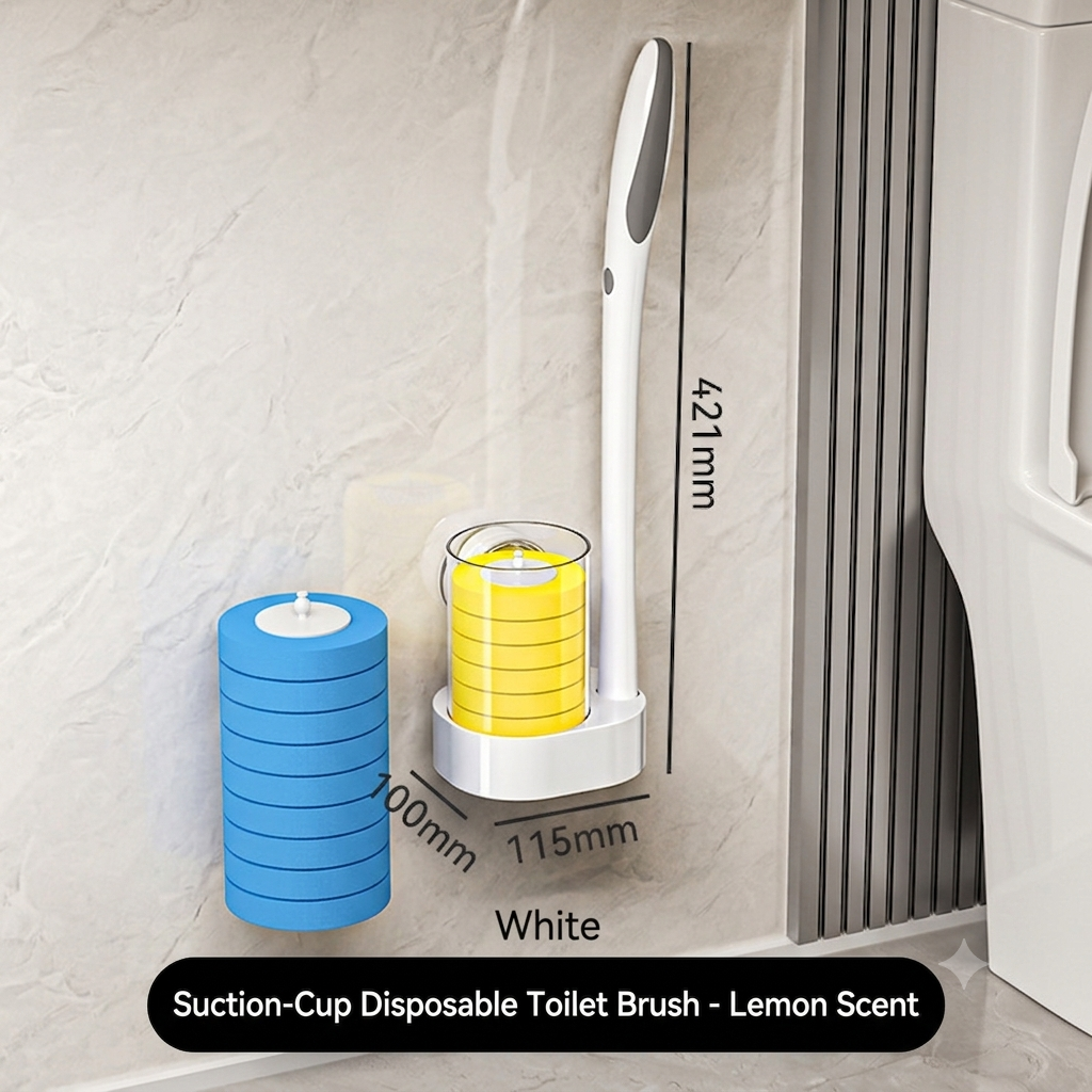 🔥50% OFF Suction Wall Disposable Toilet Brush – 360° No Dead Corner Sanitary Bathroom Cleaner