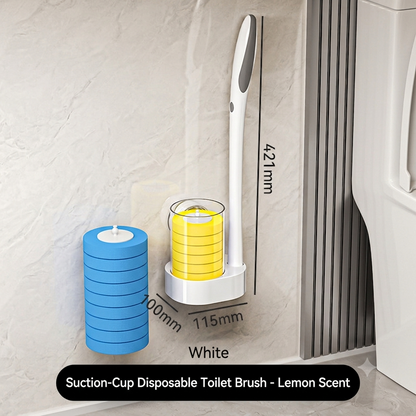 🔥50% OFF Suction Wall Disposable Toilet Brush – 360° No Dead Corner Sanitary Bathroom Cleaner