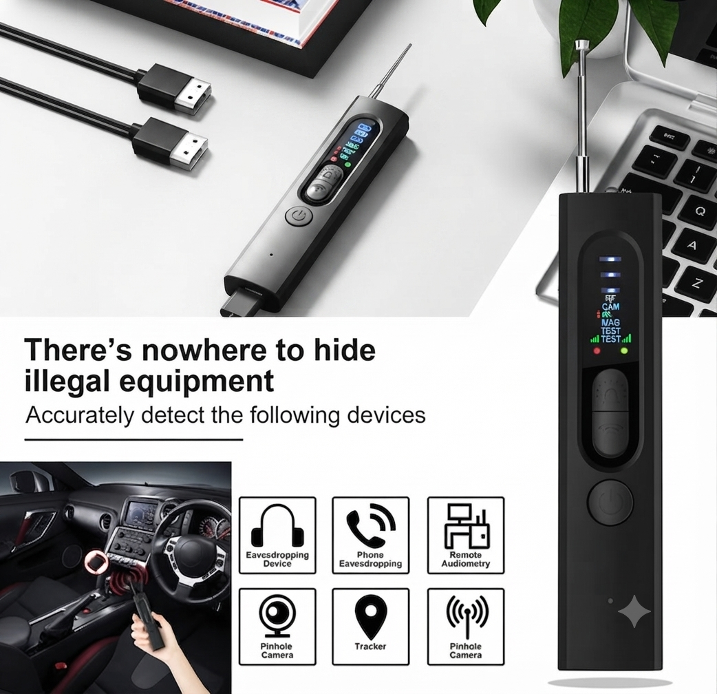 🔥On Sale 3-in-1 Anti Surveillance Detector Camera GPS Bug Finder