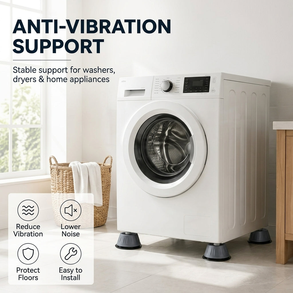 🔥🏠Anti-slip and shock-absorbing pads for washing machines