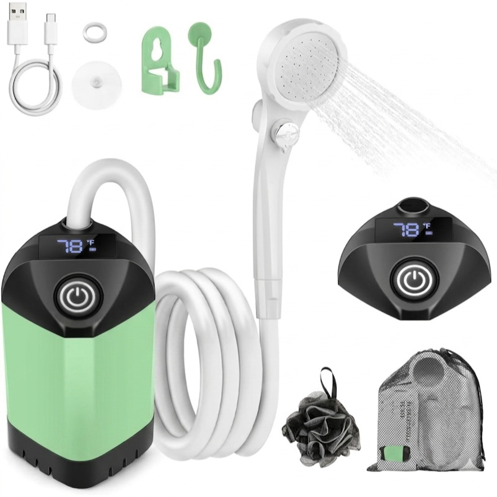 🔥New Upgrade🔥Portable, plug-free outdoor rechargeable electric shower