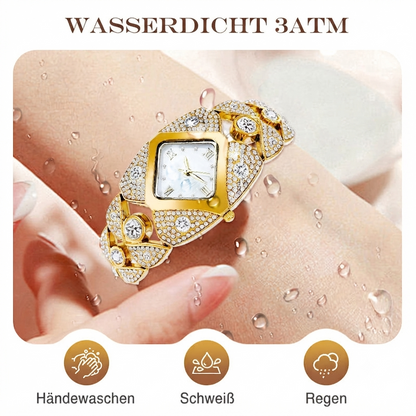 ⏳50% RABATT auf Vintage-Quarzuhr mit Strassbesatz