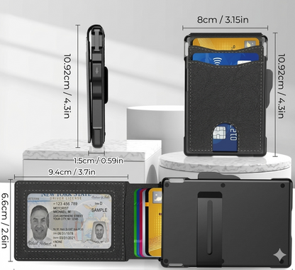 🔥RFID Anti Skimming | Ultra Slim Metal Card Wallet for Men