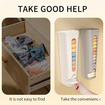 Wall Mounted Pull-Out Underwear and Socks Storage Box