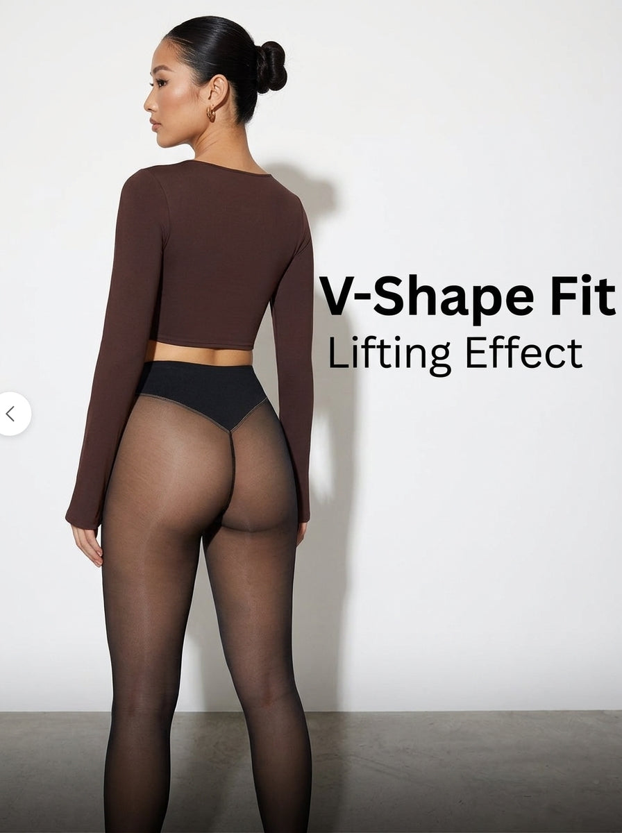🔥✨Thermal-Effect Shaping Sheer-Look Leggings