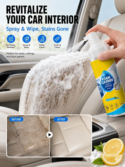 🔥Multi-Purpose Foam Cleaner｜One Bottle Cleans Car, Sofa, Shoes & Furniture