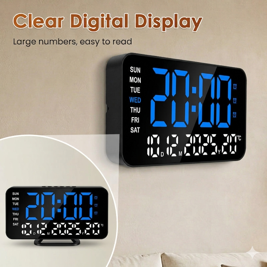 Multifunctional Digital Alarm Clock for Home & Office