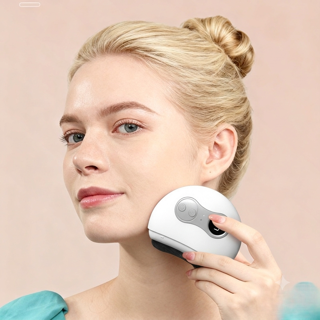 🔥 Electric Bian Stone Gua Sha Tool with Heat & Vibration, Heating Vibrating Facial Body Scraping Massager for Skin Lifting Lymphatic Drainage