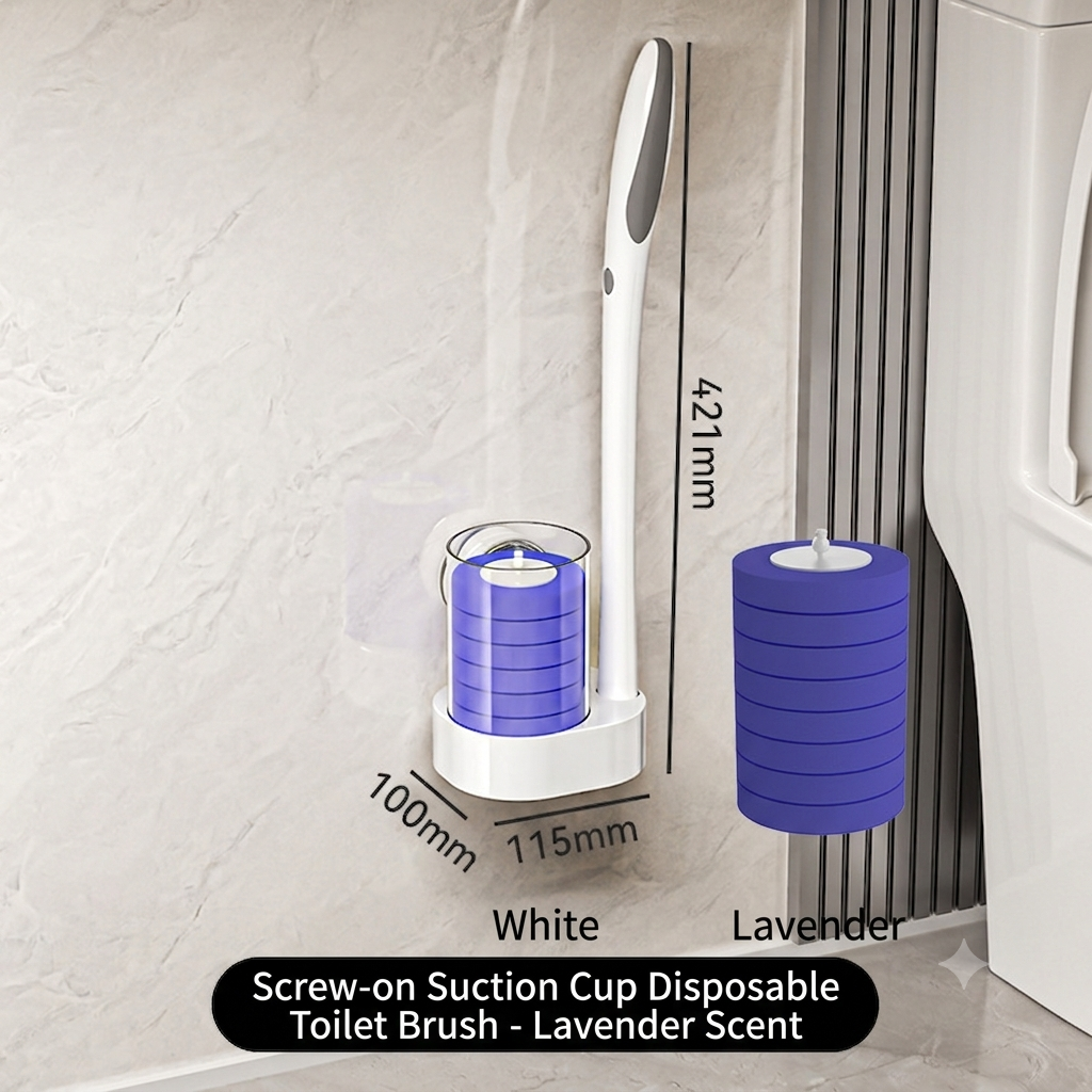 🔥50% OFF Suction Wall Disposable Toilet Brush – 360° No Dead Corner Sanitary Bathroom Cleaner
