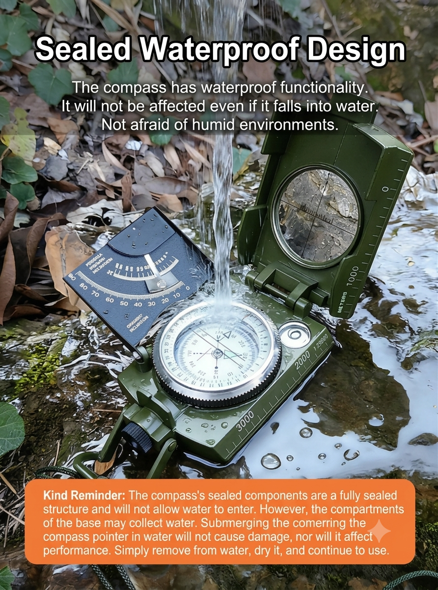🔥High Precision Luminous Compass | Reliable Guide for Outdoor Trips