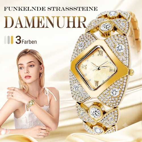⏳50% RABATT auf Vintage-Quarzuhr mit Strassbesatz