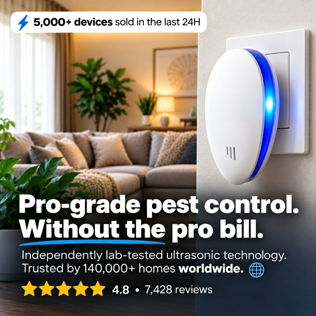 Ultrasonic Pest Repeller - Banish 14+ Pests for Good