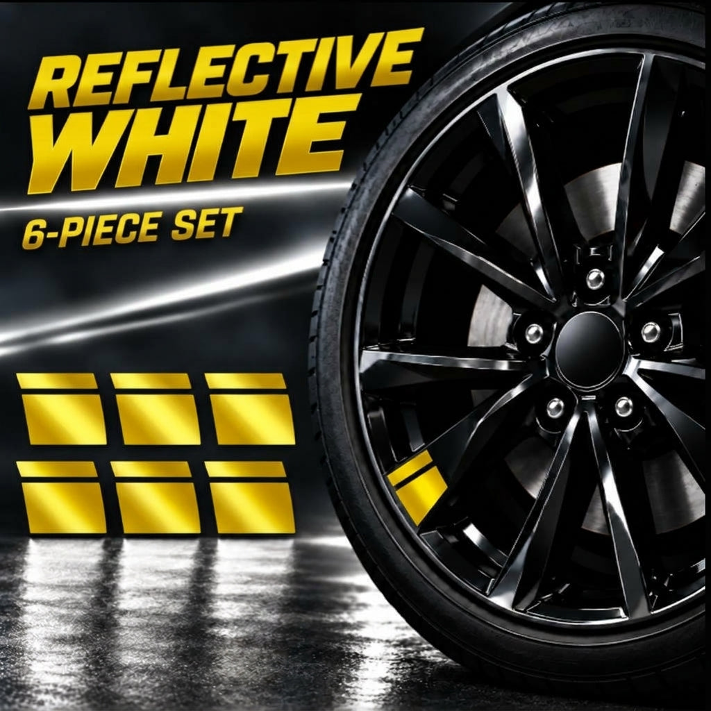 🚗Limited Stock! 6Pcs Car Rim Reflective Stickers, Easy Peel & Stick