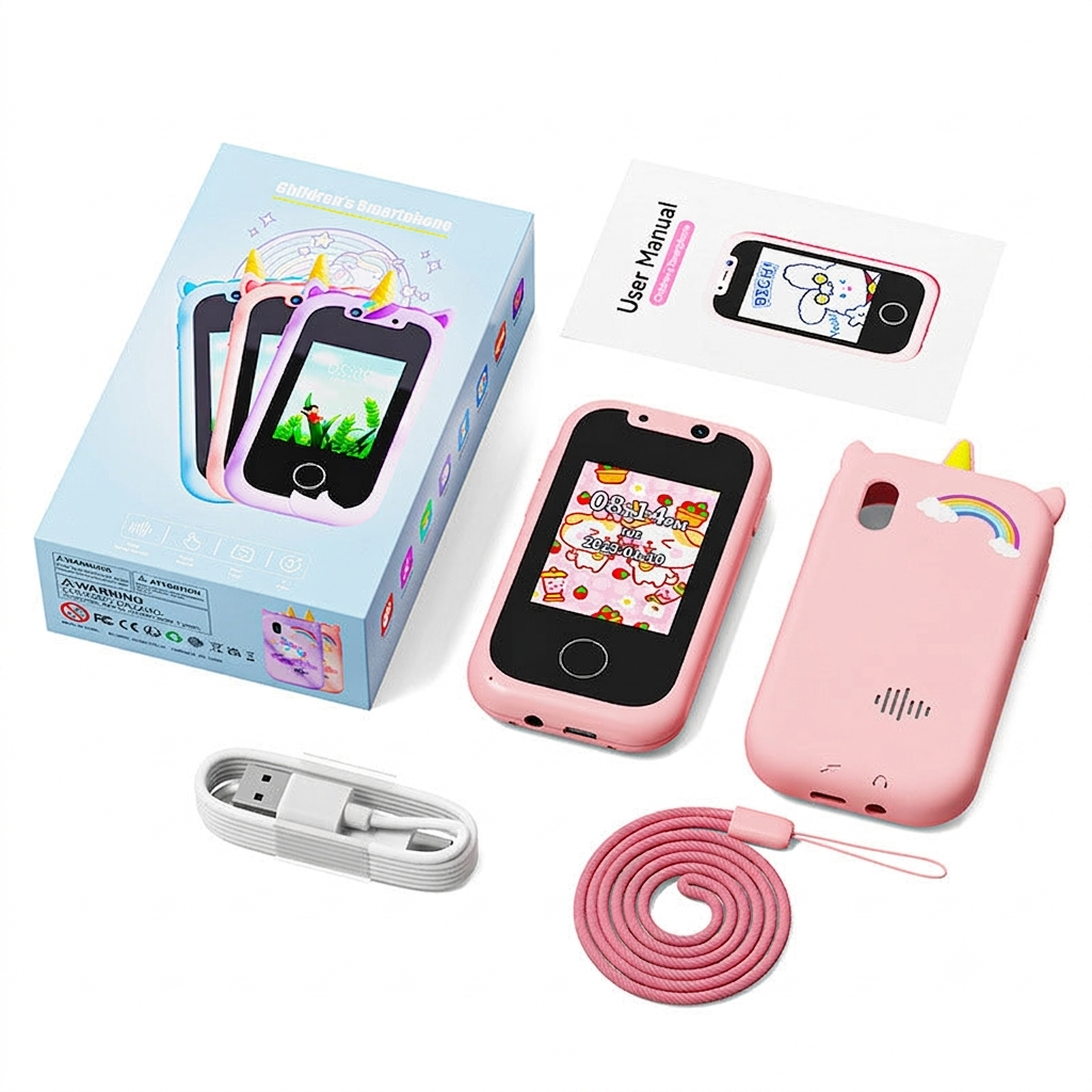 🔥 2026 New Kids Smart Toy Phone with Dual Cameras Touch Screen, Educational Learning Cell Phone Mini Digital Camera, Early Learning Interactive Toy for Toddlers Children