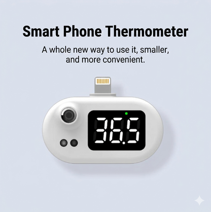 🔥Plug-In Phone Thermometer｜No Battery, Instant Accurate Non-Contact Temp Reading
