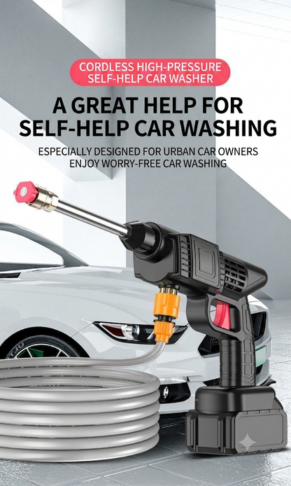 🔥Cordless High Pressure Water Gun | Portable & Powerful Cleaning Tool