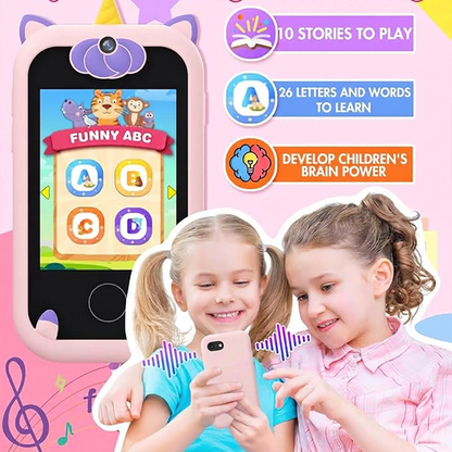 🔥 2026 New Kids Smart Toy Phone with Dual Cameras Touch Screen, Educational Learning Cell Phone Mini Digital Camera, Early Learning Interactive Toy for Toddlers Children