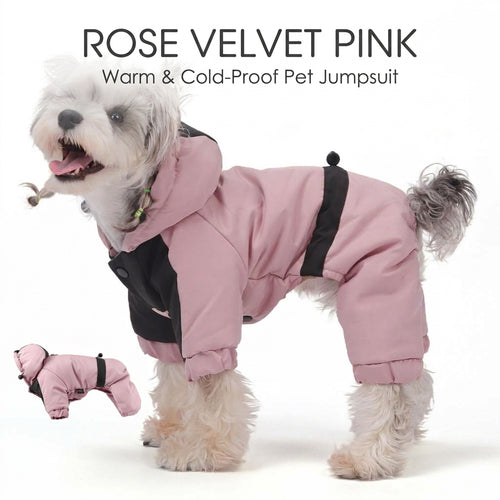 🐶New Dog 4-Legged Warm Cotton Hoodie✨Graphene Pet Down Coat, Waterproof Color Block Dog Jacket